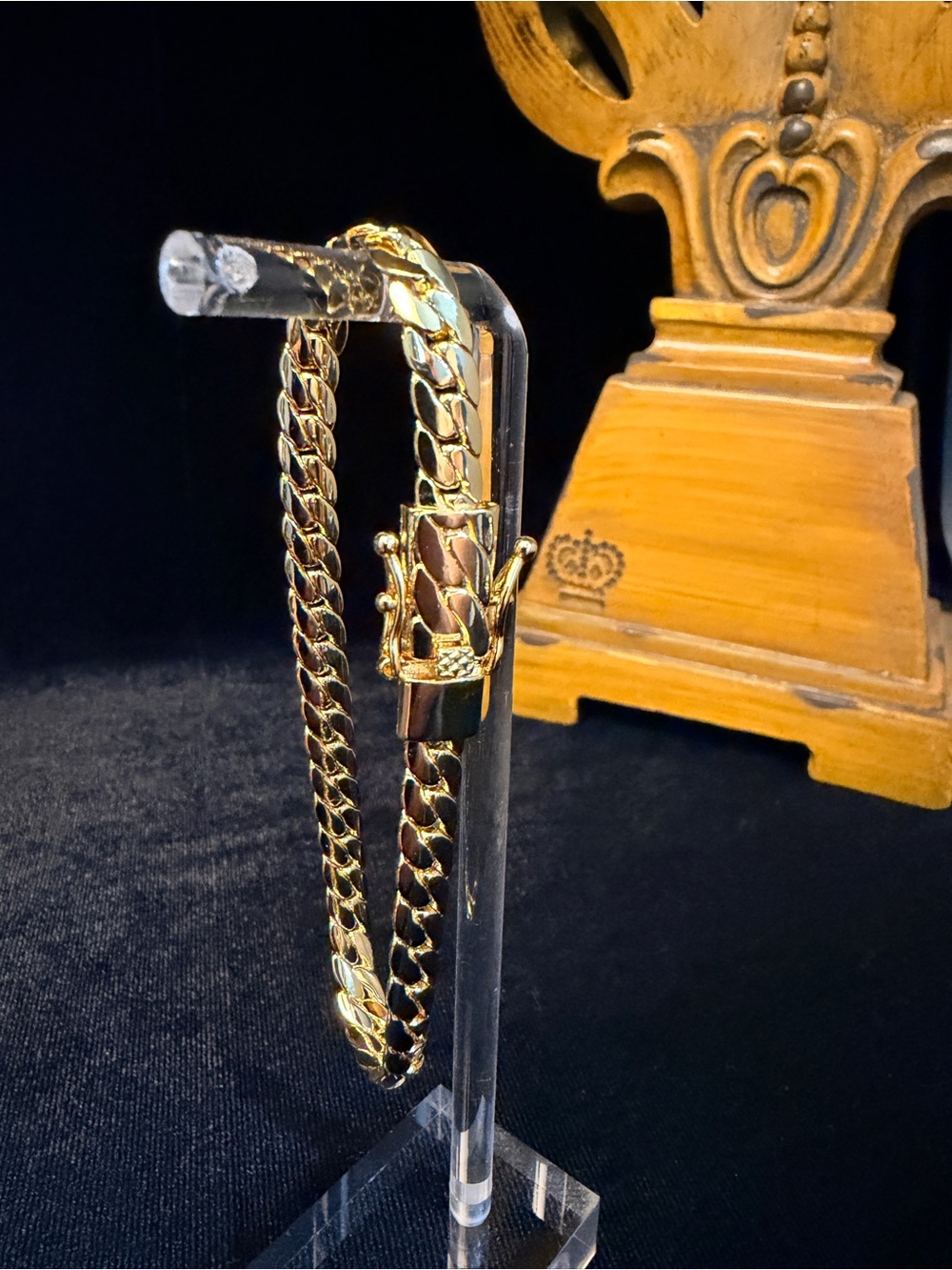 14K Stamped Gold Miami Cuban Bracelet with Box Lock 8in 6MM
